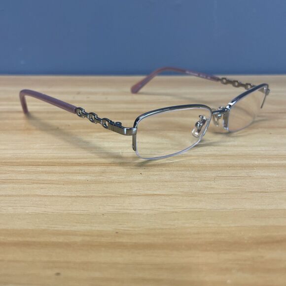 Coach Women's Eyeglasses HC 5097 9004 Pink Half Rim Frame Only 50 18 140 - Picture 1 of 10